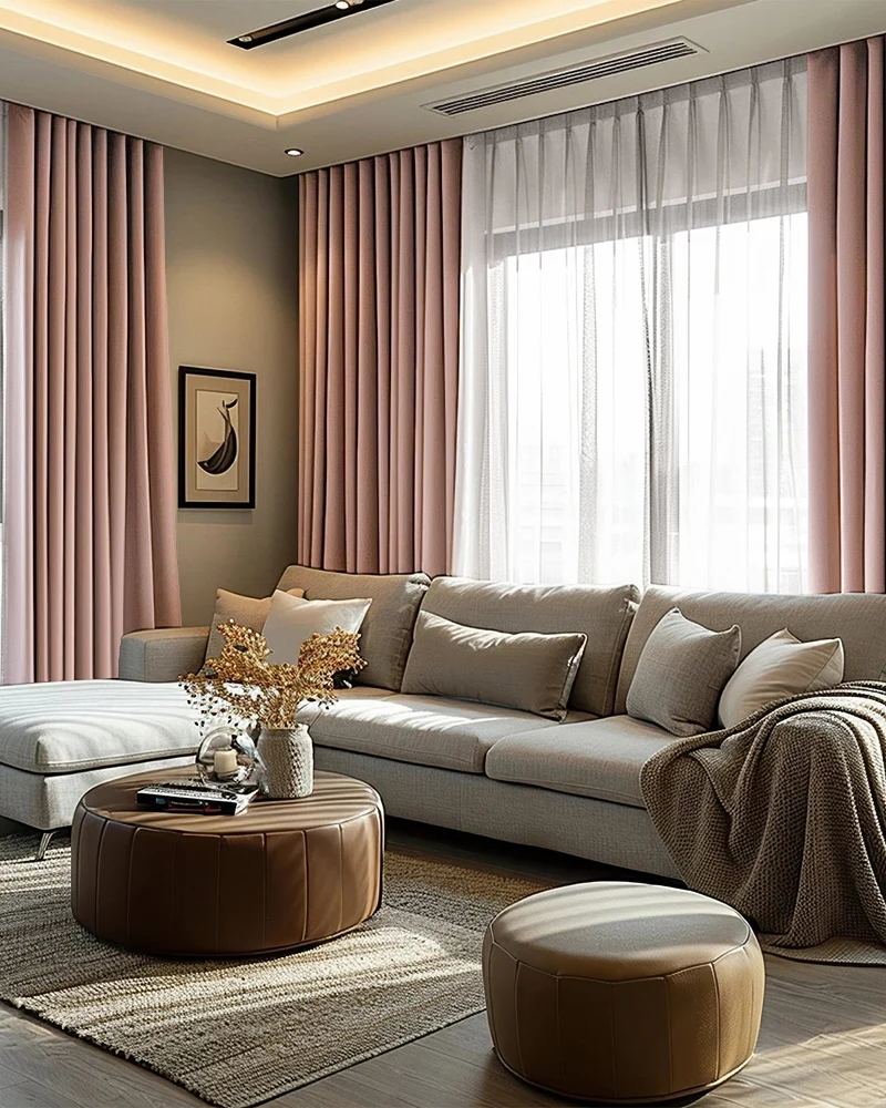 Victoria 4 Layers OEKO Heavyweight Soundproof Thermal 100% Blackout Linen Custom Curtain