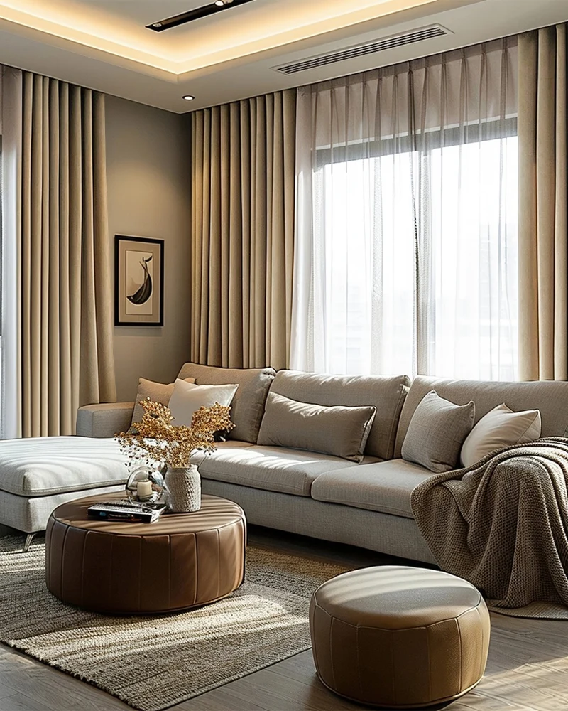 Victoria 4 Layers OEKO Heavyweight Soundproof Thermal 100% Blackout Linen Custom Curtain