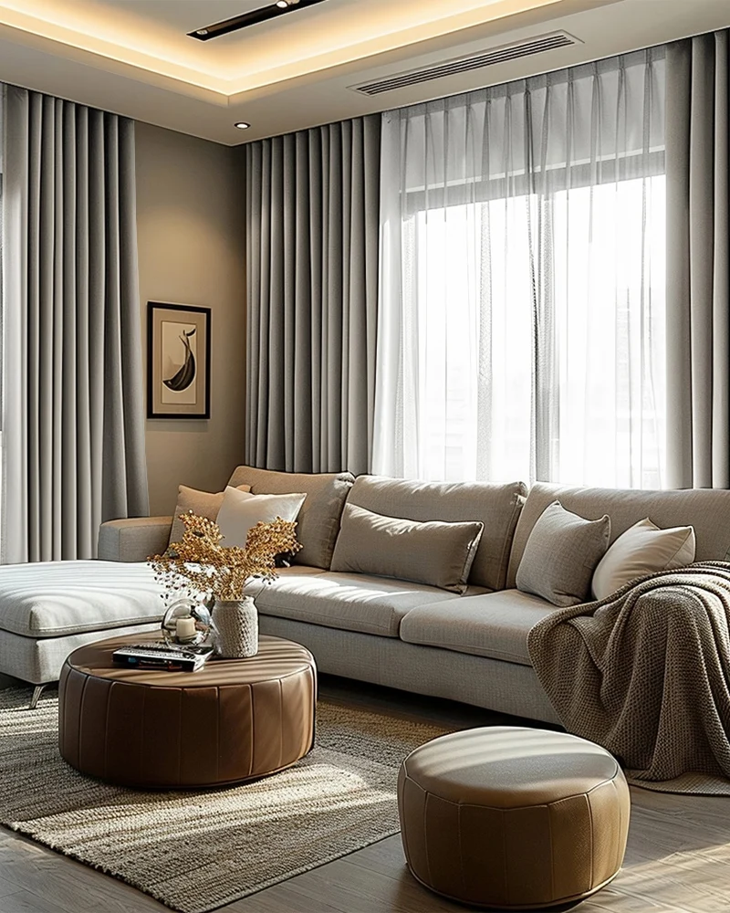 Victoria 4 Layers OEKO Heavyweight Soundproof Thermal 100% Blackout Linen Custom Curtain