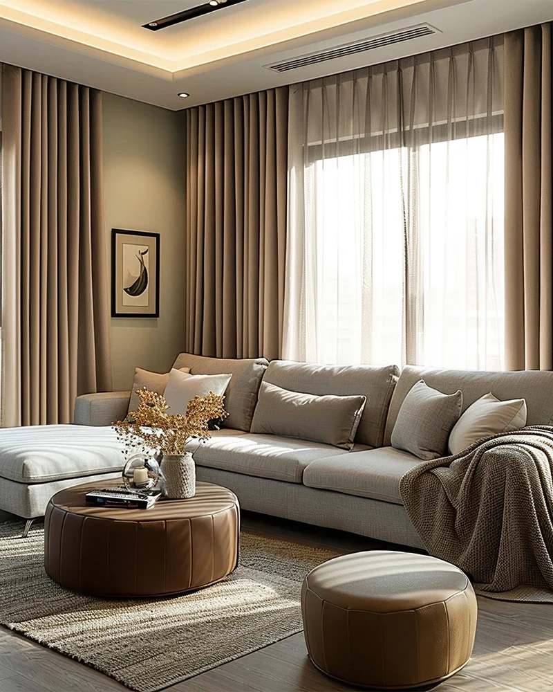 Victoria 4 Layers OEKO Heavyweight Soundproof Thermal 100% Blackout Linen Custom Curtain
