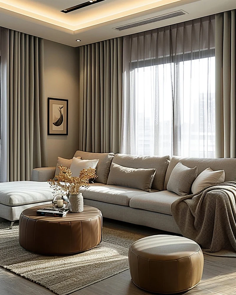 Victoria 4 Layers OEKO Heavyweight Soundproof Thermal 100% Blackout Linen Custom Curtain