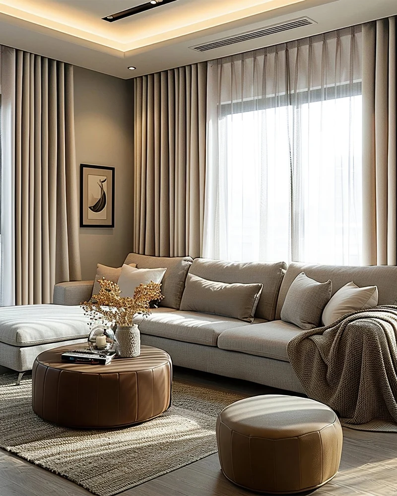 Victoria 4 Layers OEKO Heavyweight Soundproof Thermal 100% Blackout Linen Custom Curtain