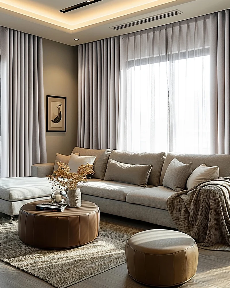 Victoria 4 Layers OEKO Heavyweight Soundproof Thermal 100% Blackout Linen Custom Curtain