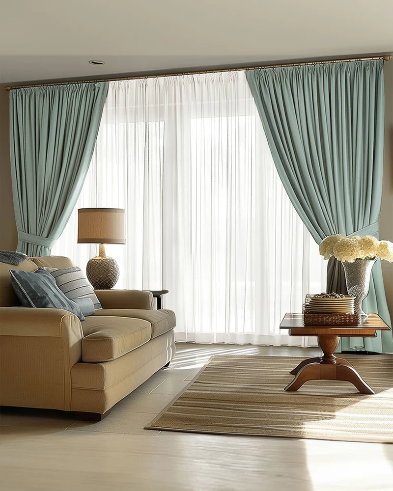 Victoria 4 Layers OEKO Heavyweight Soundproof Thermal 100% Blackout Linen Custom Curtain