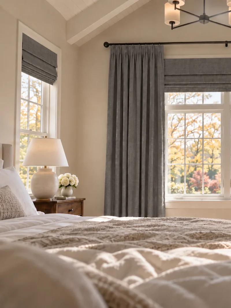Victoria 4 Layers OEKO Heavyweight Soundproof Thermal 100% Blackout Linen Custom Curtain
