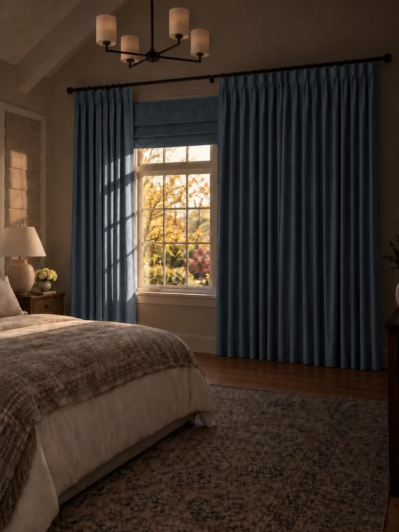 Victoria 4 Layers OEKO Heavyweight Soundproof Thermal 100% Blackout Linen Custom Curtain