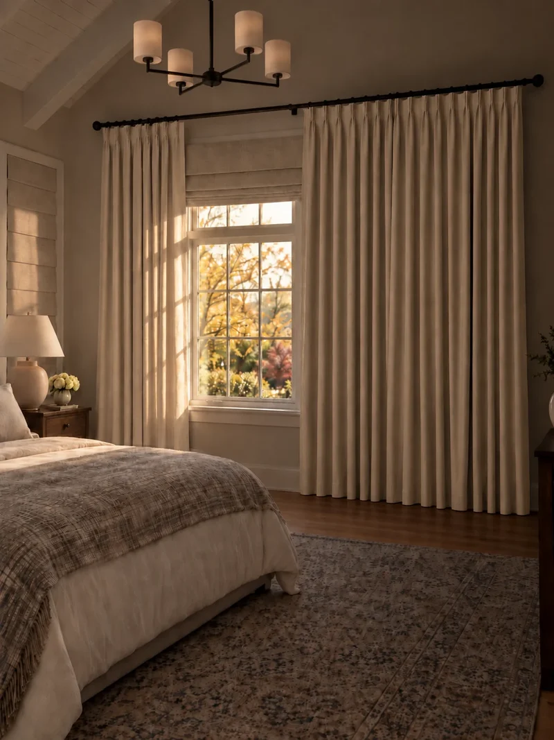 Victoria 4 Layers OEKO Heavyweight Soundproof Thermal 100% Blackout Linen Custom Curtain