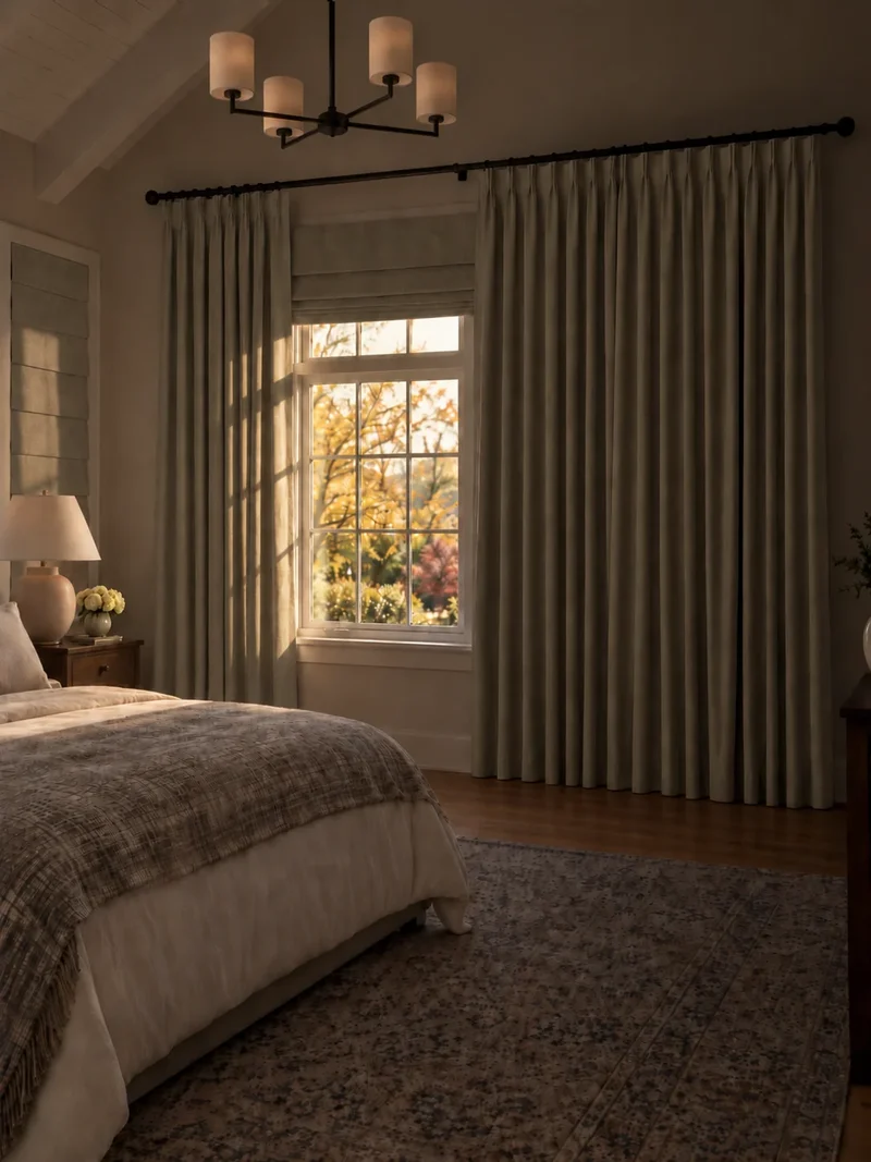 Victoria 4 Layers OEKO Heavyweight Soundproof Thermal 100% Blackout Linen Custom Curtain