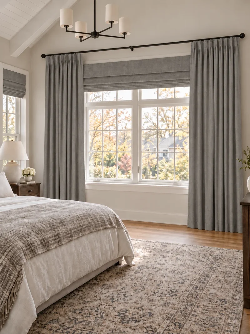 Victoria 4 Layers OEKO Heavyweight Soundproof Thermal 100% Blackout Linen Custom Curtain