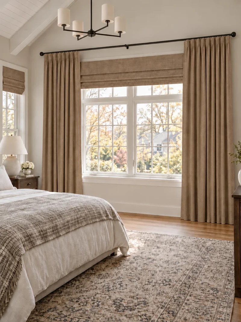 Victoria 4 Layers OEKO Heavyweight Soundproof Thermal 100% Blackout Linen Custom Curtain