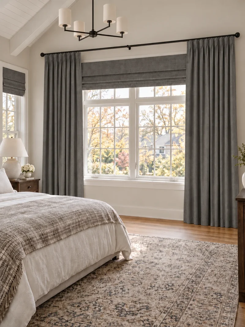 Victoria 4 Layers OEKO Heavyweight Soundproof Thermal 100% Blackout Linen Custom Curtain