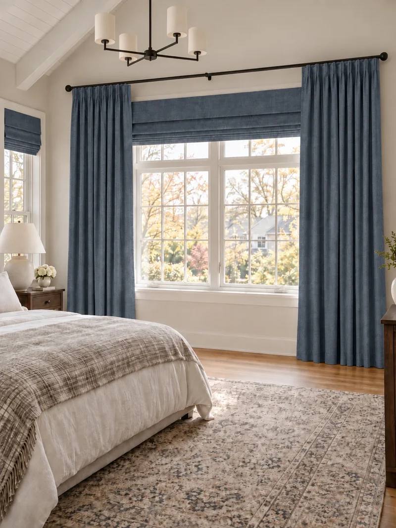 Victoria 4 Layers OEKO Heavyweight Soundproof Thermal 100% Blackout Linen Custom Curtain