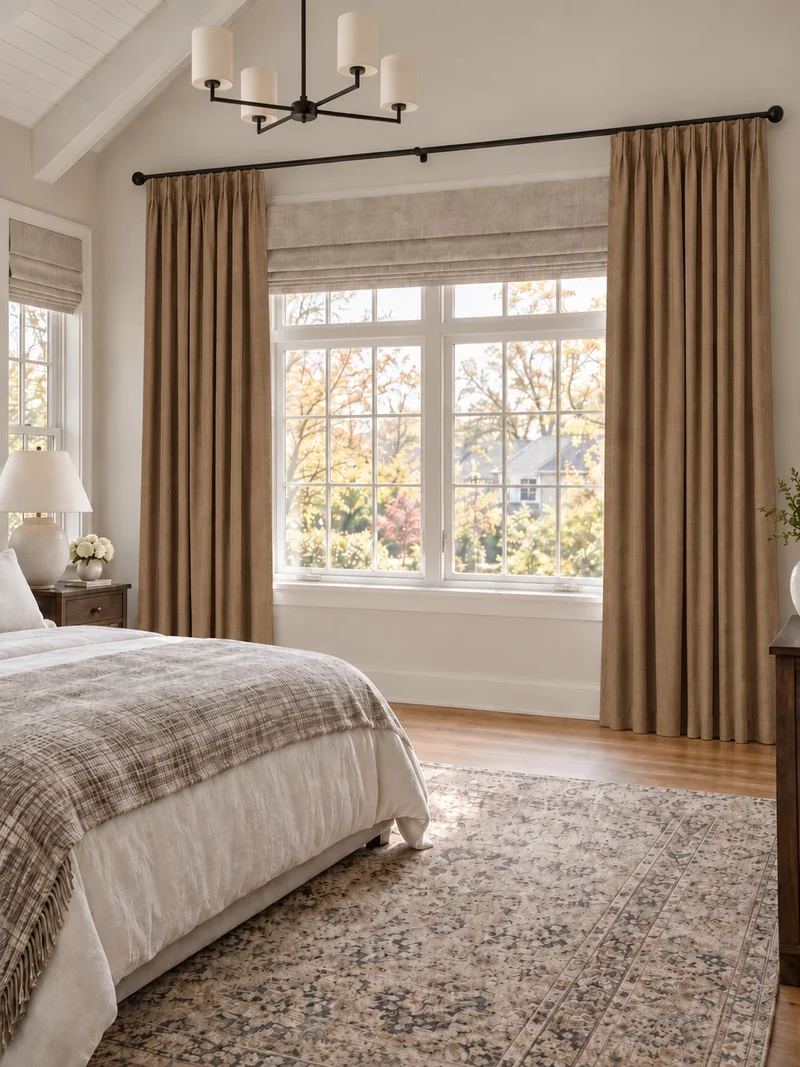Victoria 4 Layers OEKO Heavyweight Soundproof Thermal 100% Blackout Linen Custom Curtain