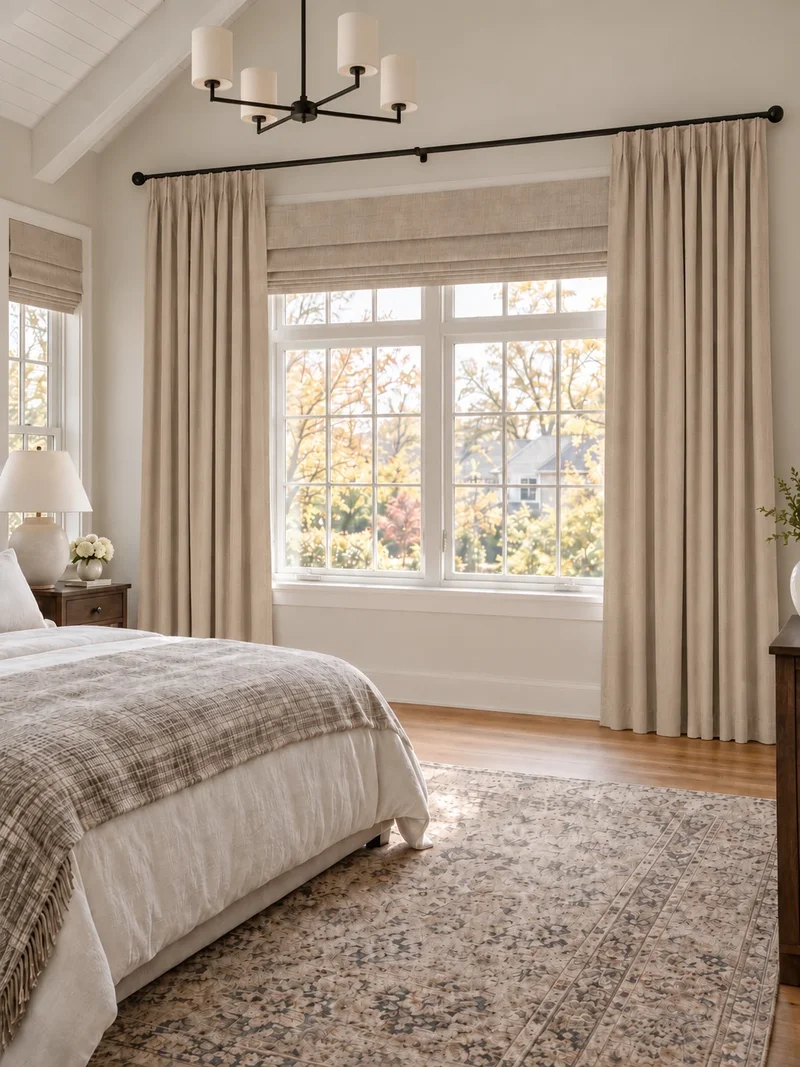 Victoria 4 Layers OEKO Heavyweight Soundproof Thermal 100% Blackout Linen Custom Curtain