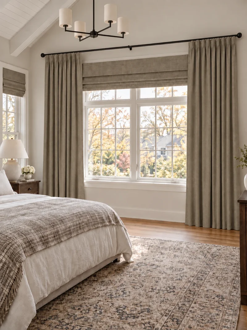 Victoria 4 Layers OEKO Heavyweight Soundproof Thermal 100% Blackout Linen Custom Curtain
