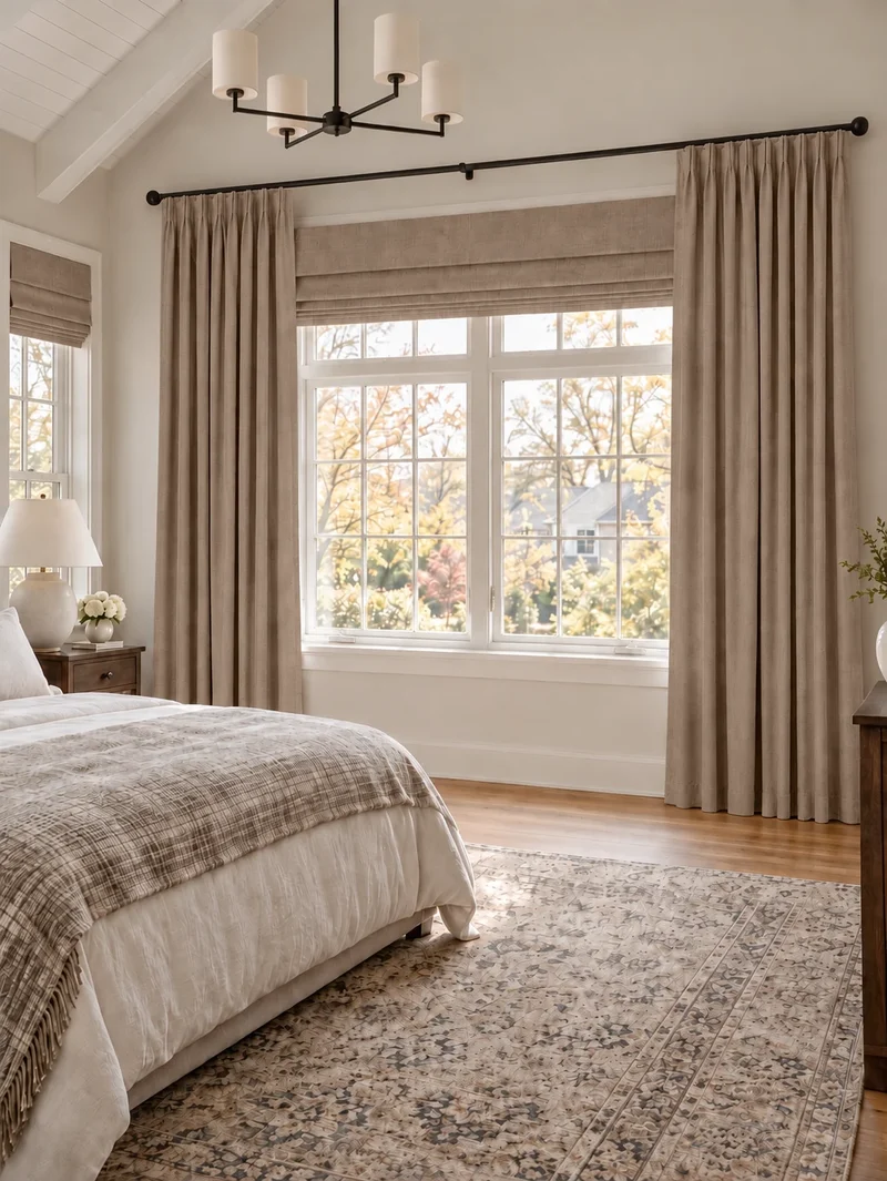Victoria 4 Layers OEKO Heavyweight Soundproof Thermal 100% Blackout Linen Custom Curtain