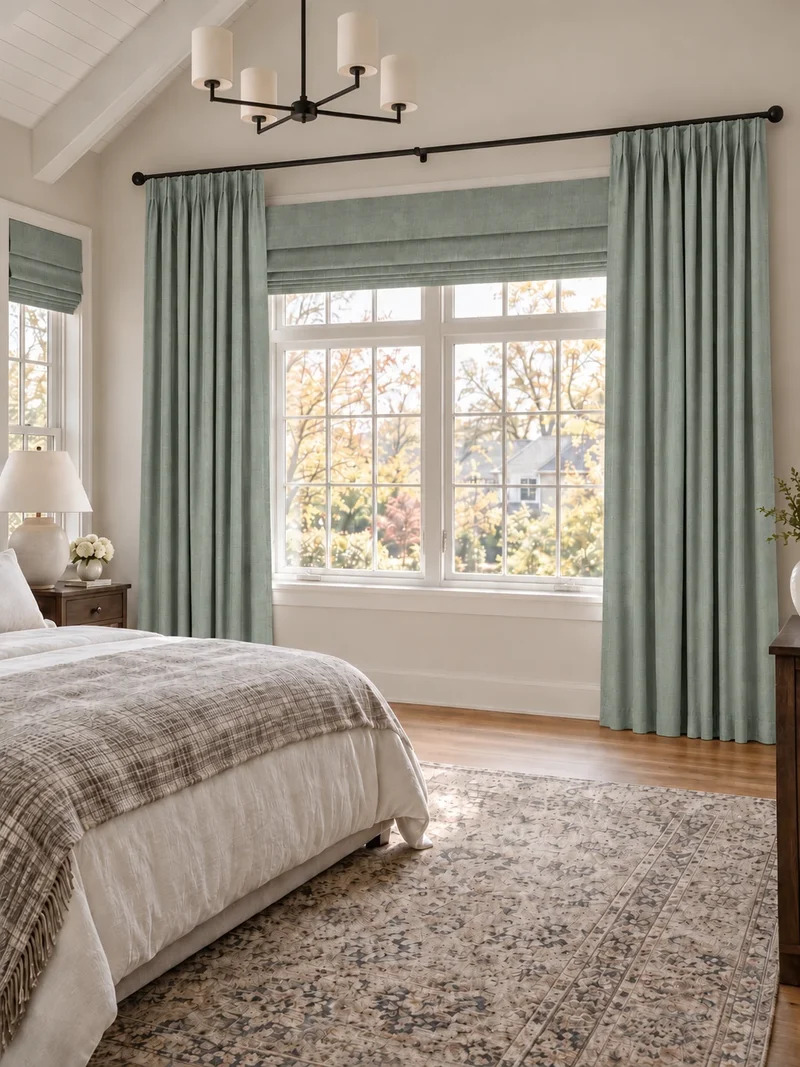 Victoria 4 Layers OEKO Heavyweight Soundproof Thermal 100% Blackout Linen Custom Curtain