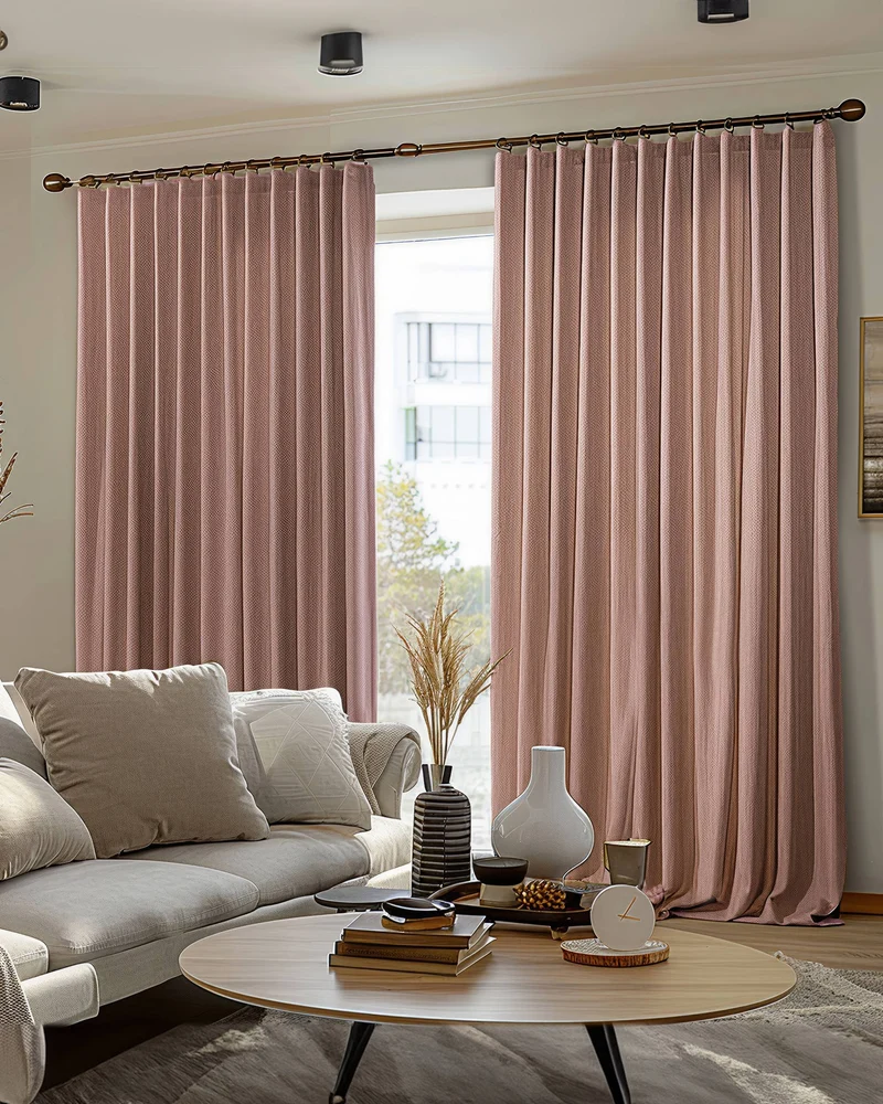 Florence 4 Layers OEKO Heavyweight Soundproof Thermal 100% Blackout Woven Textured Custom Curtain