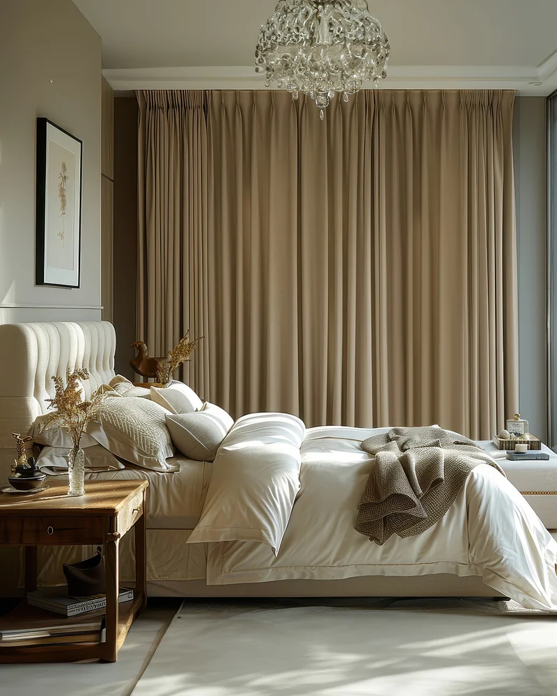 Kensington 4 Layers OEKO Heavyweight Soundproof Thermal 100% Blackout Anti-Dust Linen Look Custom Curtain
