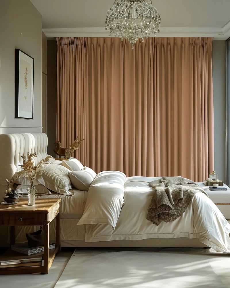 Kensington 4 Layers OEKO Heavyweight Soundproof Thermal 100% Blackout Anti-Dust Linen Look Custom Curtain