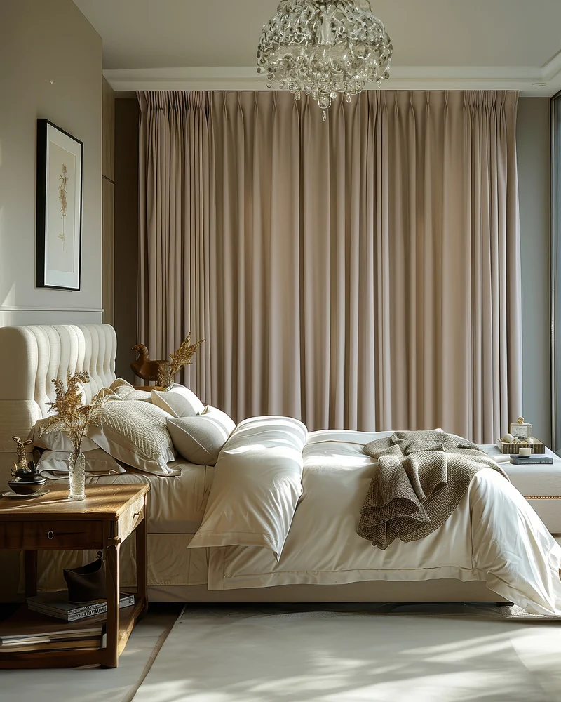 Kensington 4 Layers OEKO Heavyweight Soundproof Thermal 100% Blackout Anti-Dust Linen Look Custom Curtain