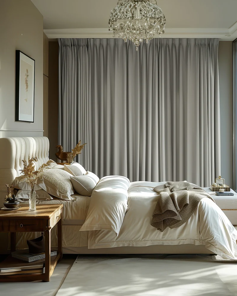 Kensington 4 Layers OEKO Heavyweight Soundproof Thermal 100% Blackout Anti-Dust Linen Look Custom Curtain