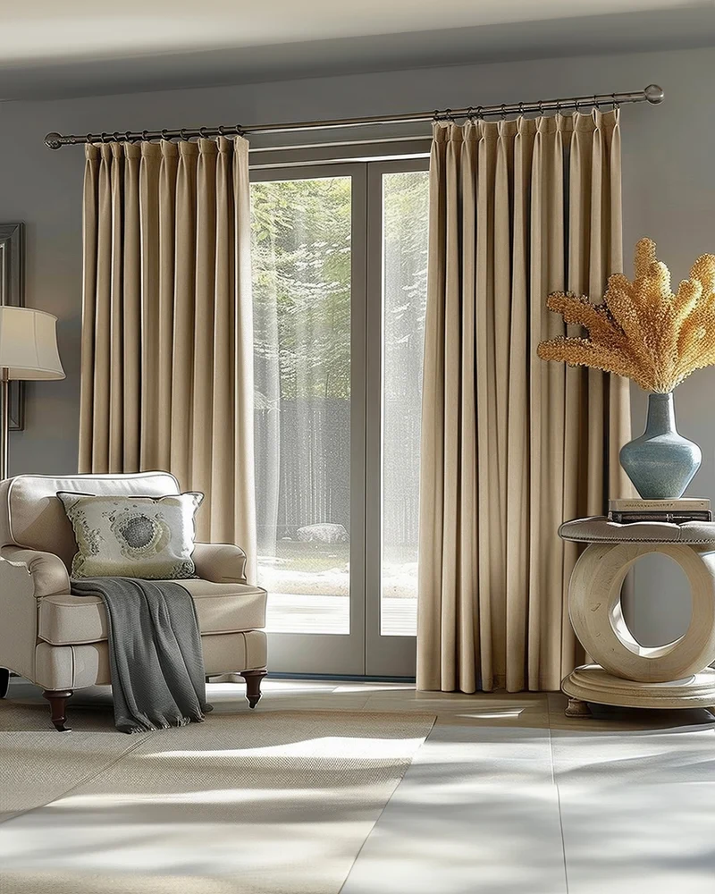Victoria 100% Blackout OEKO Linen Look Heavyweight Custom Curtain
