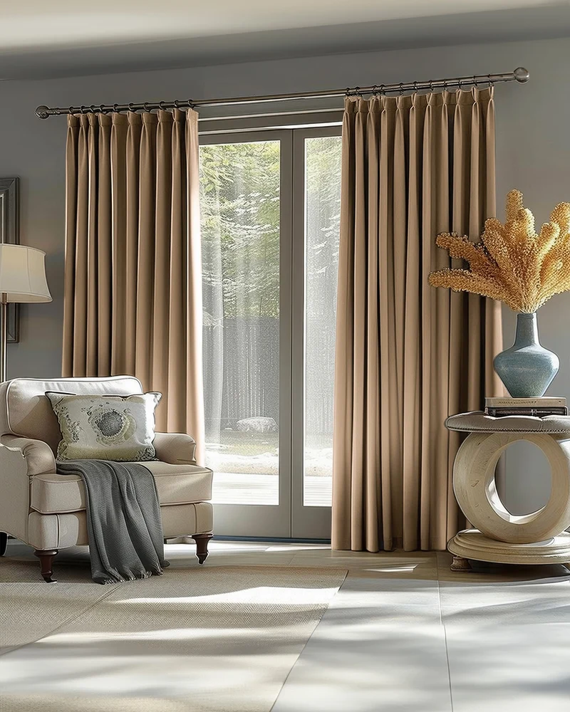 Victoria 100% Blackout OEKO Linen Look Heavyweight Custom Curtain