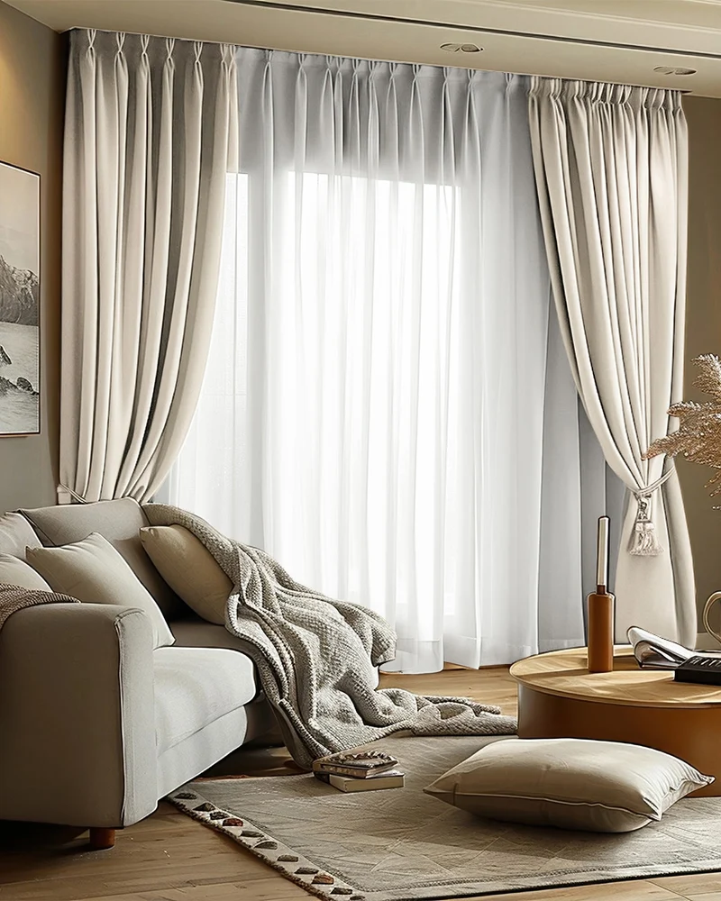 Victoria 100% Blackout OEKO Linen Look Heavyweight Custom Curtain