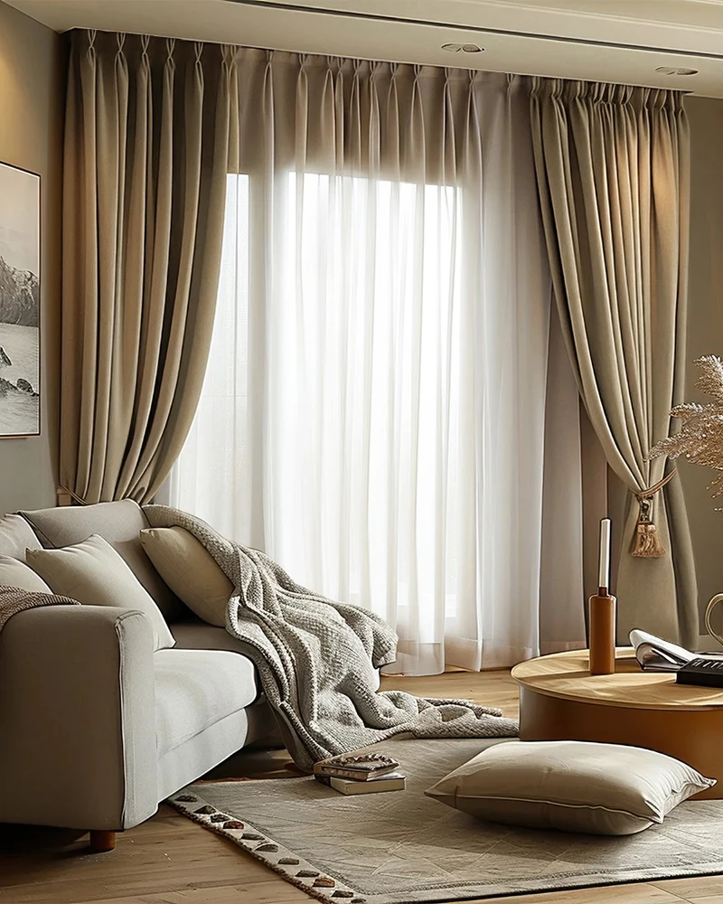 Victoria 100% Blackout OEKO Linen Look Heavyweight Custom Curtain