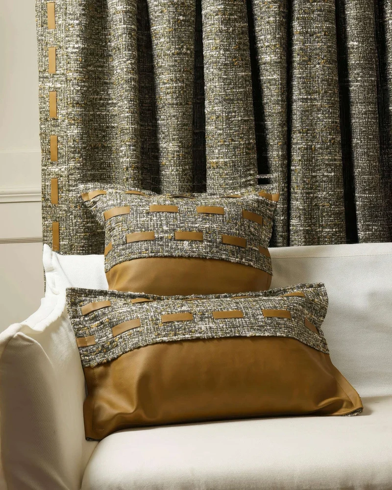 Juliette Textured Faux Leather Throw Pillowcase