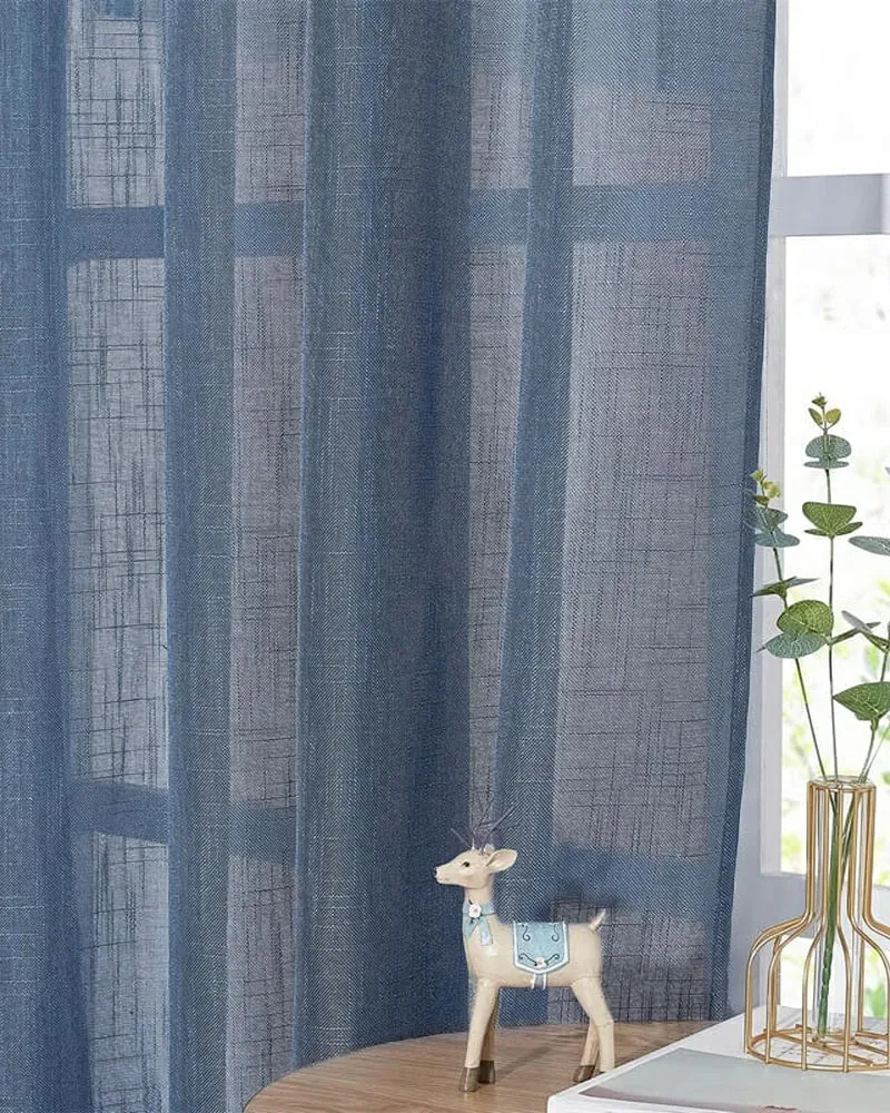 Tehreem Textured Sheer Custom Cafe Curtain