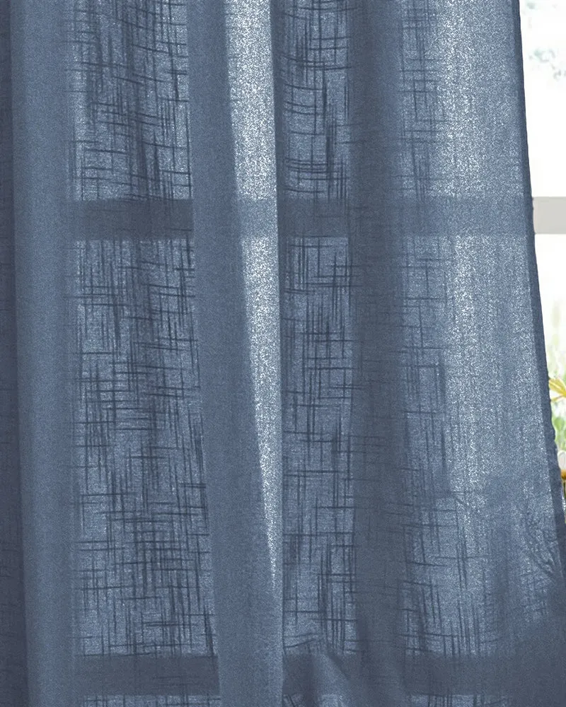 Tehreem Textured Sheer Custom Cafe Curtain