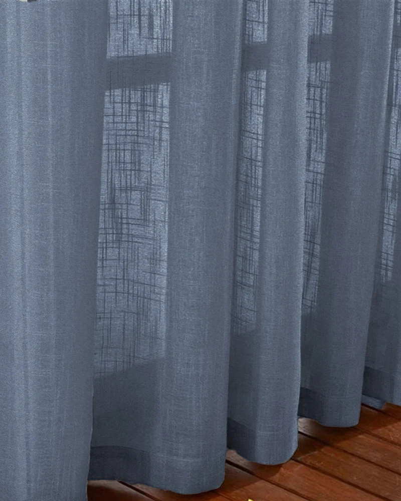 Tehreem Textured Sheer Custom Cafe Curtain