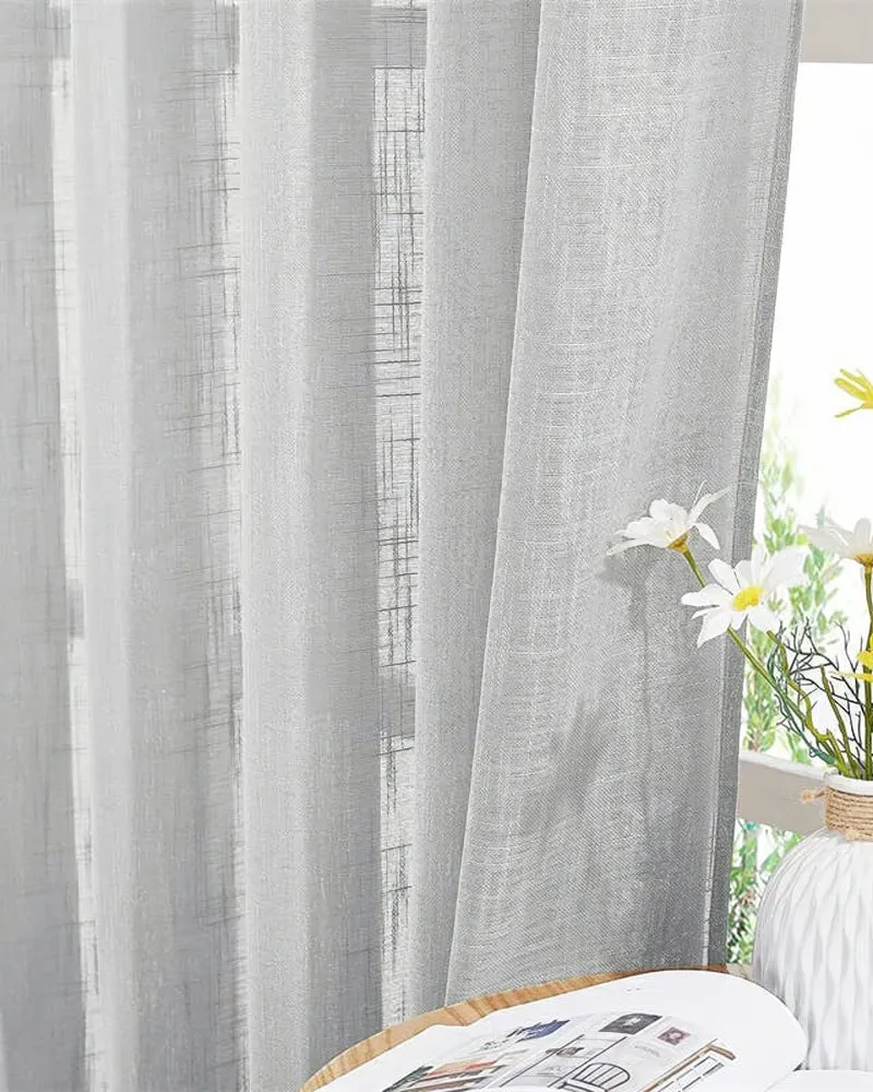 Tehreem Textured Sheer Custom Cafe Curtain