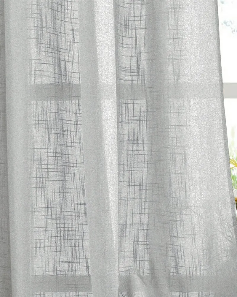 Tehreem Textured Sheer Custom Cafe Curtain