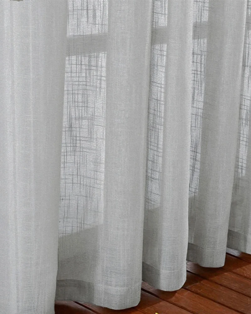 Tehreem Textured Sheer Custom Cafe Curtain