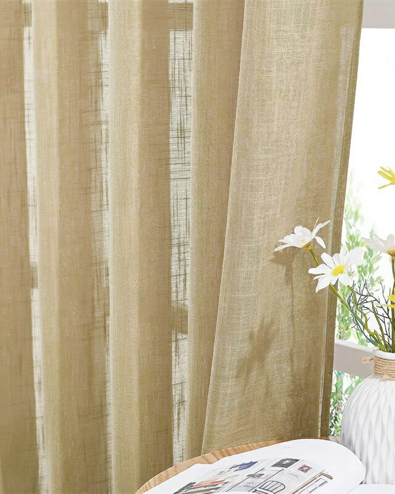 Tehreem Textured Sheer Custom Cafe Curtain