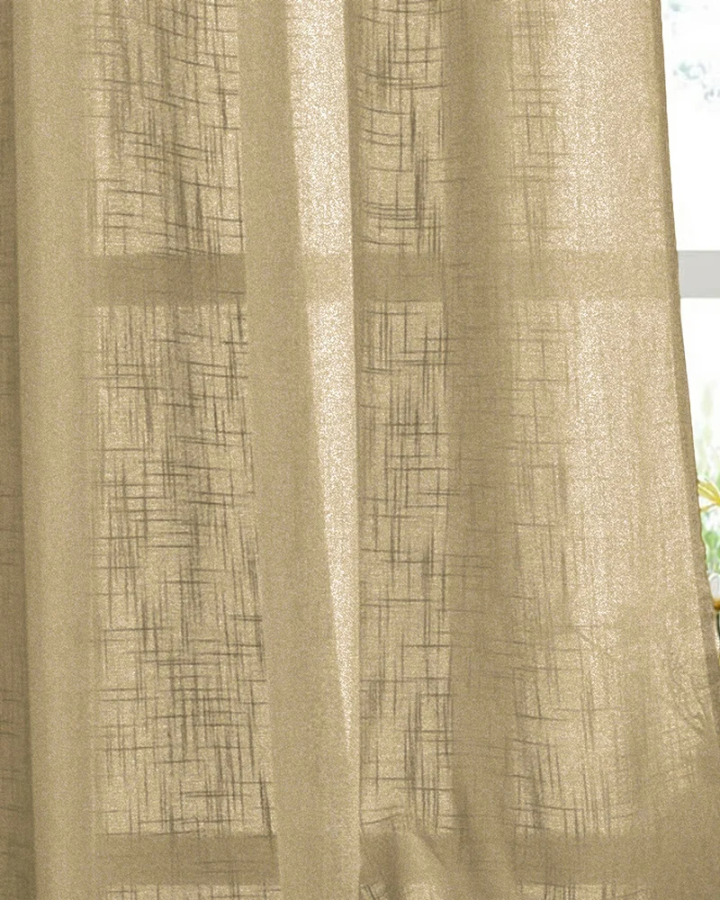 Tehreem Textured Sheer Custom Cafe Curtain