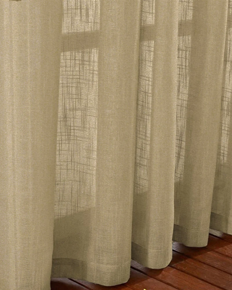 Tehreem Textured Sheer Custom Cafe Curtain