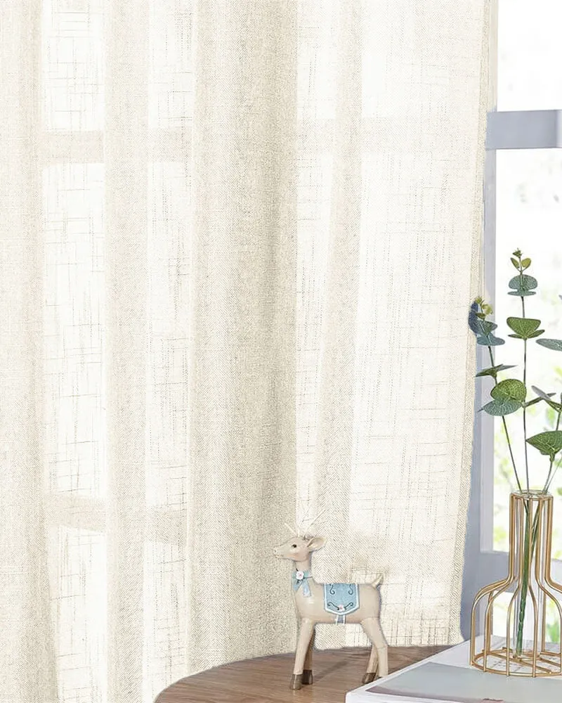 Tehreem Textured Sheer Custom Cafe Curtain