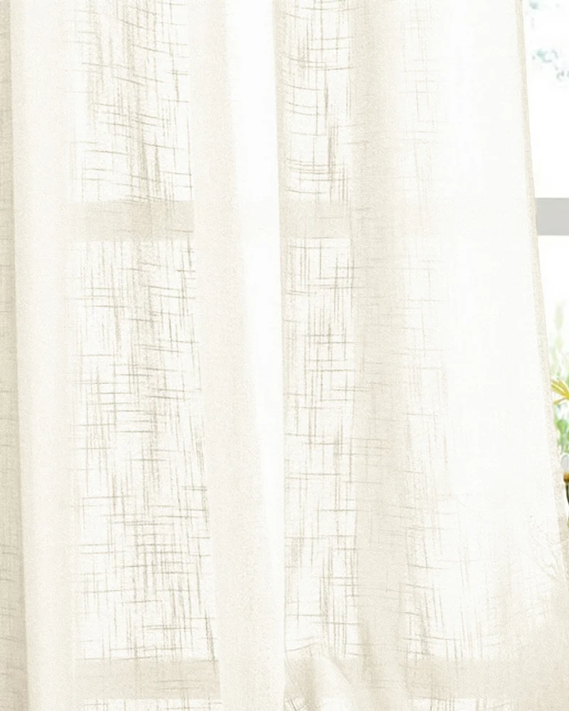 Tehreem Textured Sheer Custom Cafe Curtain