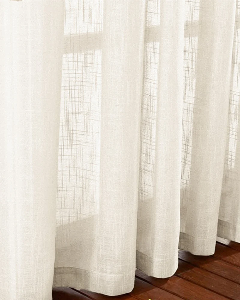 Tehreem Textured Sheer Custom Cafe Curtain
