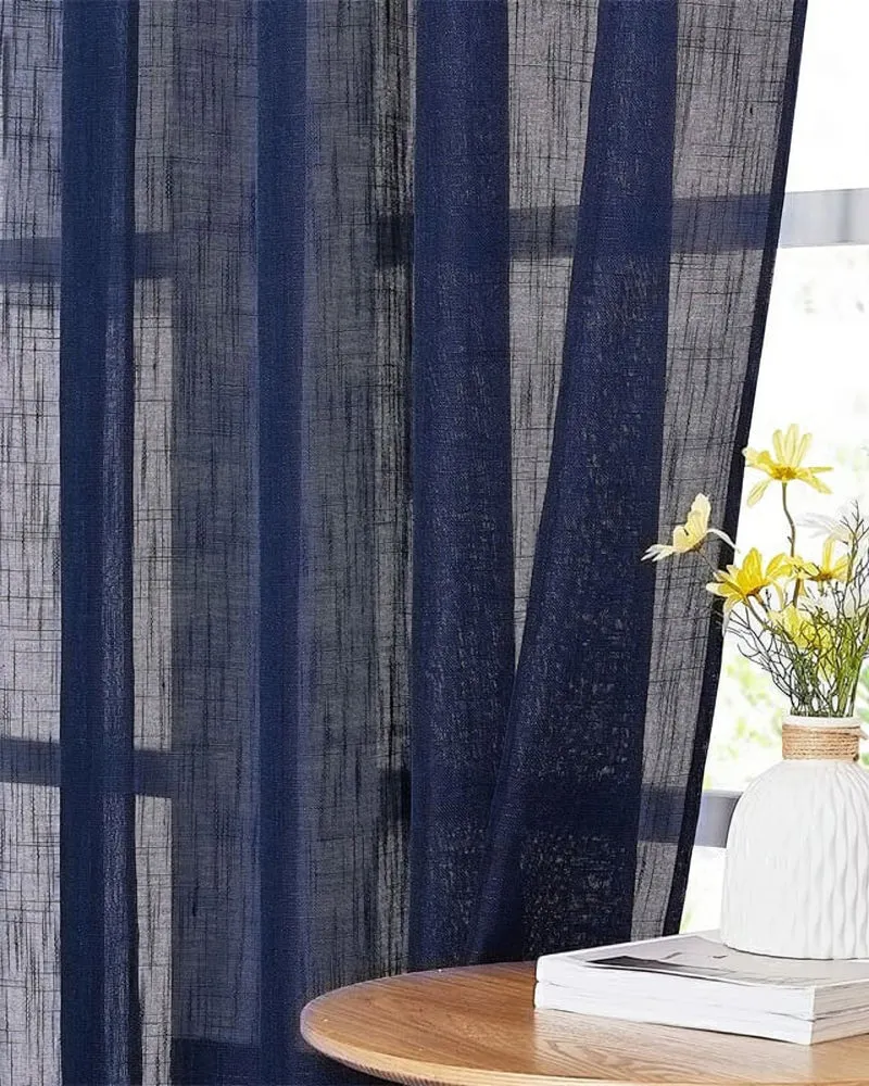 Tehreem Textured Sheer Custom Cafe Curtain