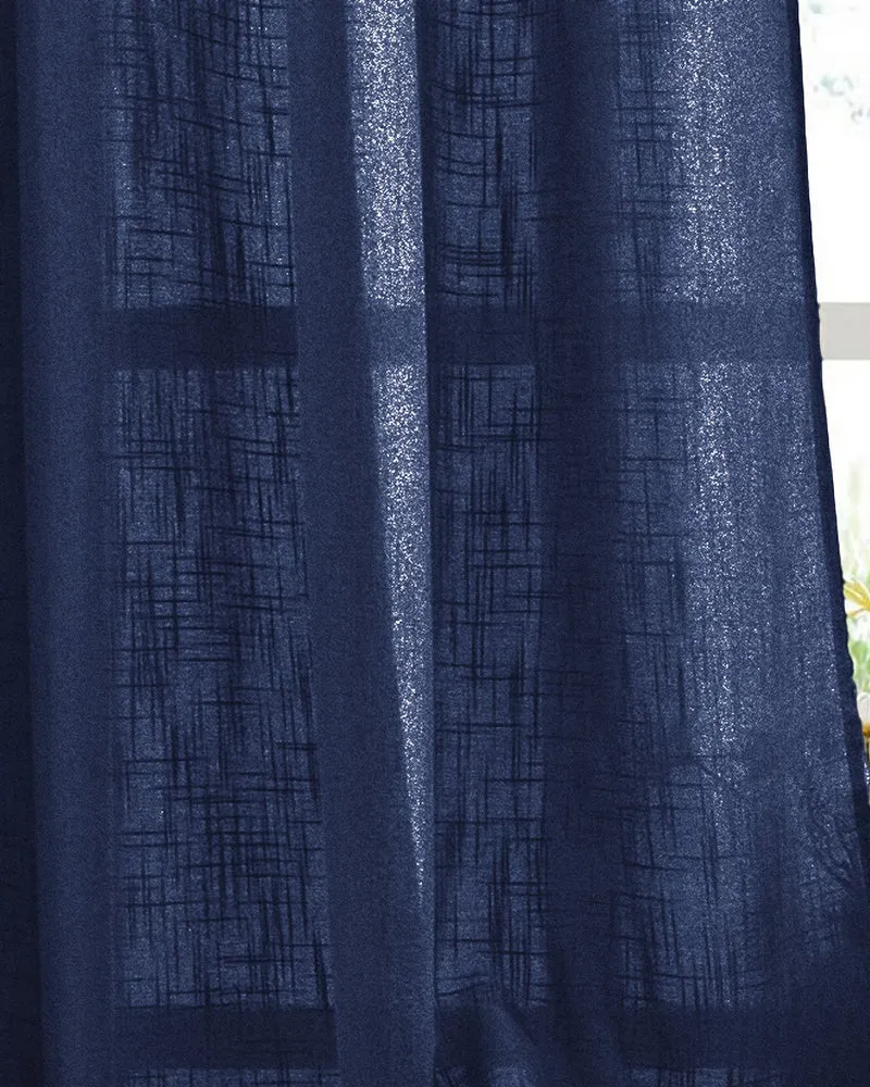 Tehreem Textured Sheer Custom Cafe Curtain