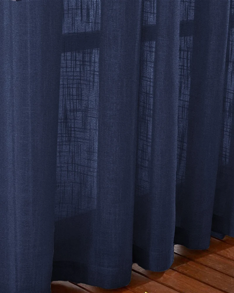 Tehreem Textured Sheer Custom Cafe Curtain