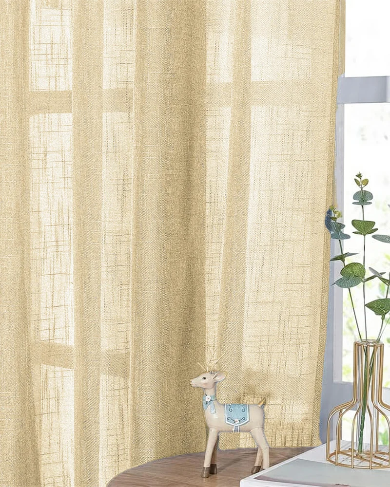Tehreem Textured Sheer Custom Cafe Curtain