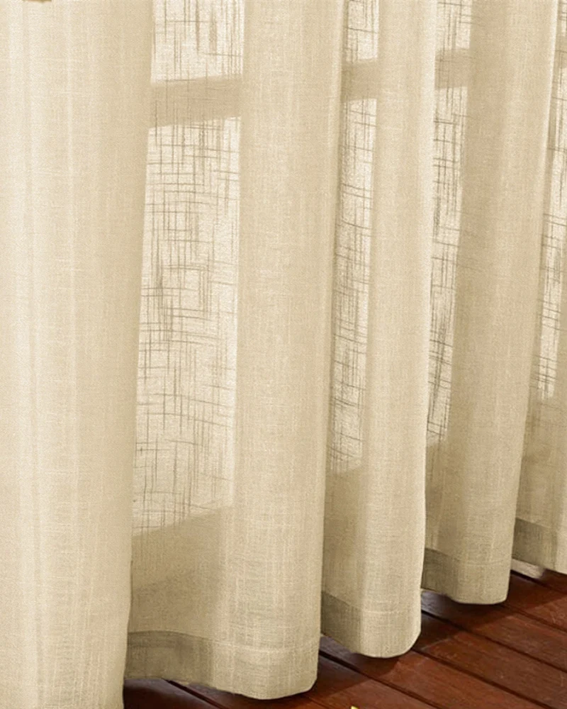 Tehreem Textured Sheer Custom Cafe Curtain