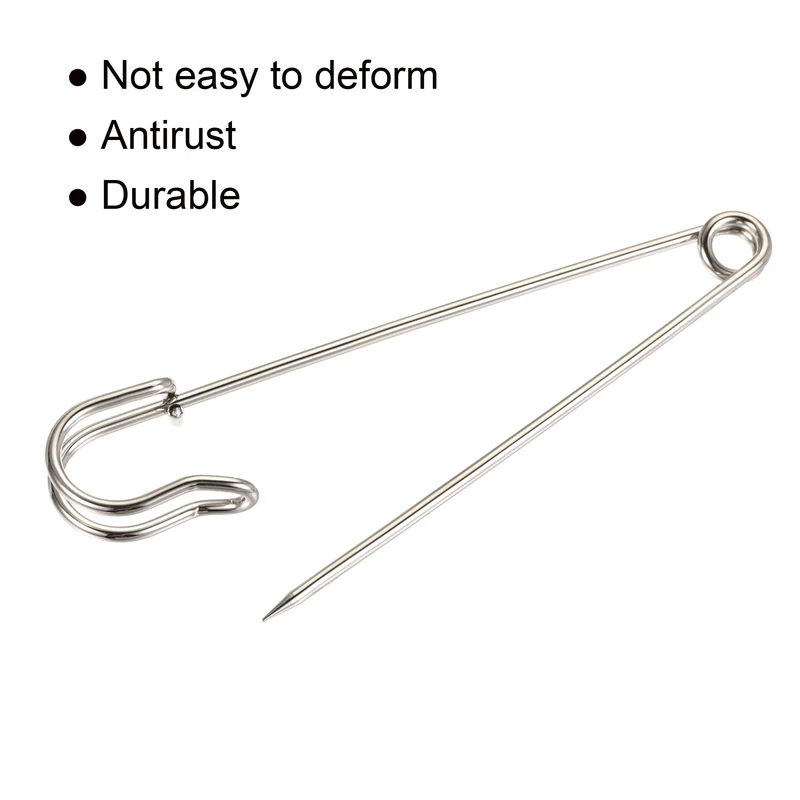 Safety Pins Large Metal Sewing Pins for Office, Home