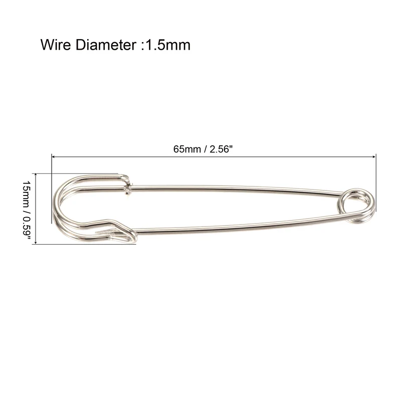 Safety Pins Large Metal Sewing Pins for Office, Home